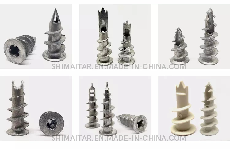 Self-Drilling Plasterboard Plug Dry Wall Ribbed Universal Nylon Anchor for Plasterboard