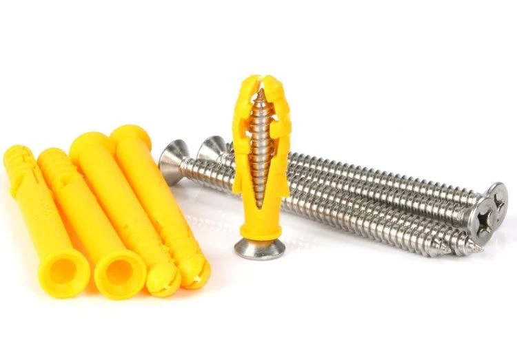 Plastic Expansion Anchor in Nail Gray Yellow Croaker Anchor Bolt Nylon Plastic Anchor Bolt